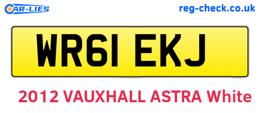 WR61EKJ are the vehicle registration plates.