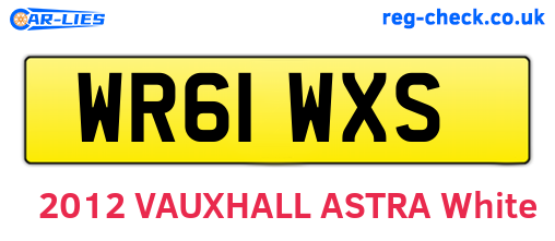 WR61WXS are the vehicle registration plates.