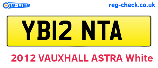 YB12NTA are the vehicle registration plates.