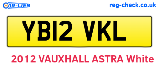 YB12VKL are the vehicle registration plates.