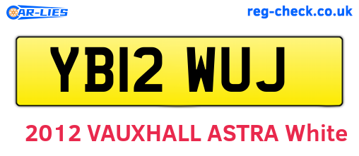 YB12WUJ are the vehicle registration plates.