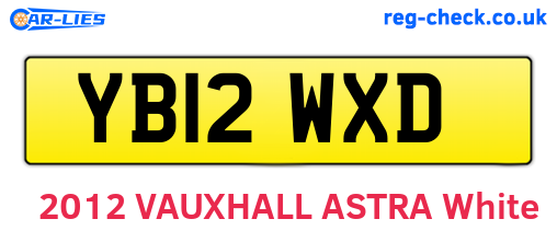 YB12WXD are the vehicle registration plates.