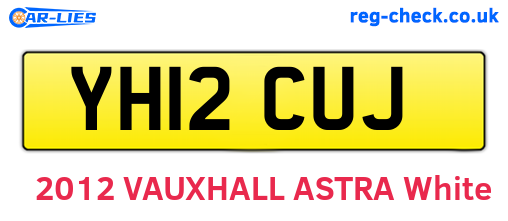 YH12CUJ are the vehicle registration plates.