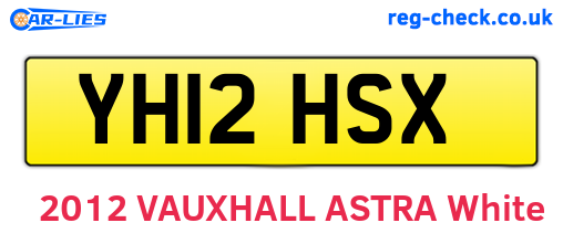 YH12HSX are the vehicle registration plates.