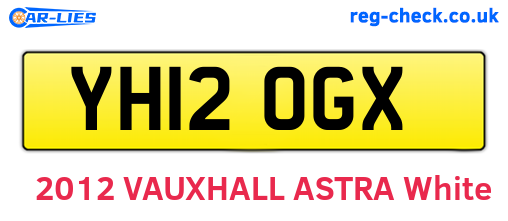 YH12OGX are the vehicle registration plates.