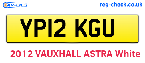 YP12KGU are the vehicle registration plates.