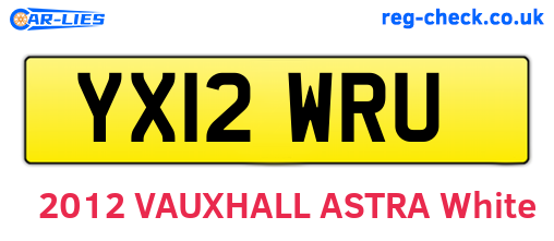 YX12WRU are the vehicle registration plates.