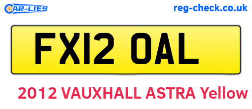 FX12OAL are the vehicle registration plates.