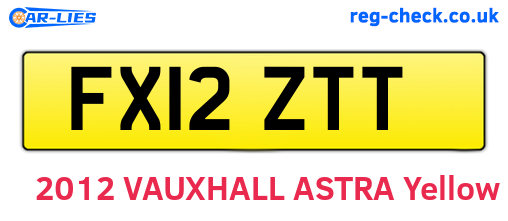 FX12ZTT are the vehicle registration plates.