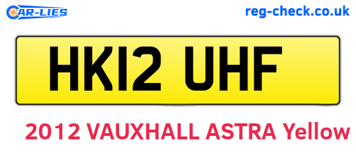 HK12UHF are the vehicle registration plates.