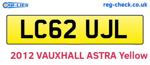 LC62UJL are the vehicle registration plates.