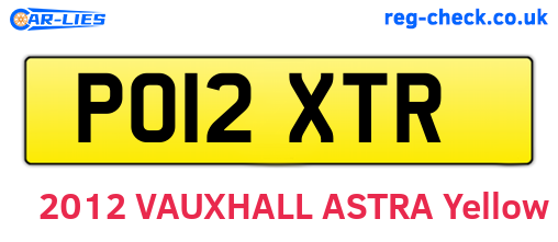 PO12XTR are the vehicle registration plates.