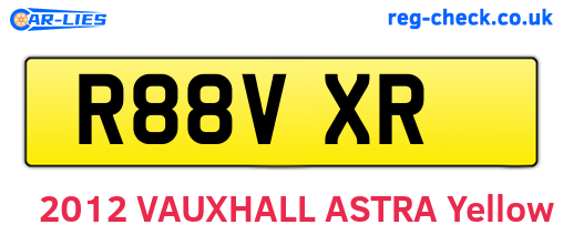 R88VXR are the vehicle registration plates.