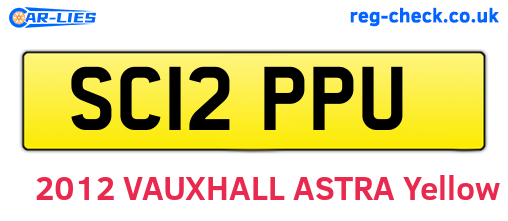 SC12PPU are the vehicle registration plates.