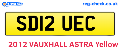 SD12UEC are the vehicle registration plates.
