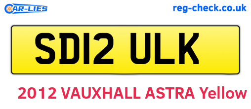 SD12ULK are the vehicle registration plates.