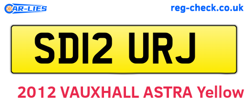 SD12URJ are the vehicle registration plates.