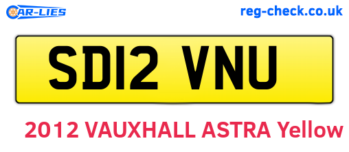 SD12VNU are the vehicle registration plates.