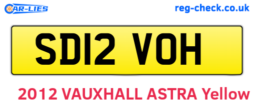 SD12VOH are the vehicle registration plates.