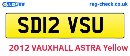 SD12VSU are the vehicle registration plates.