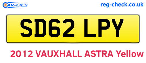 SD62LPY are the vehicle registration plates.