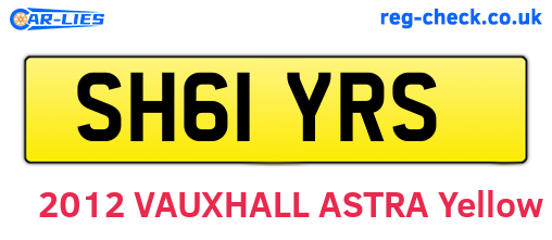 SH61YRS are the vehicle registration plates.