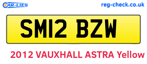 SM12BZW are the vehicle registration plates.