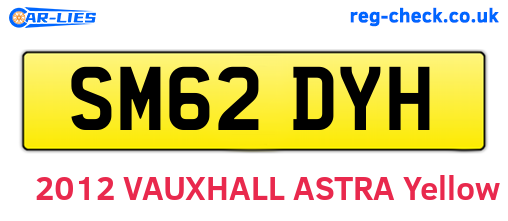 SM62DYH are the vehicle registration plates.