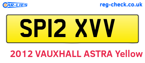 SP12XVV are the vehicle registration plates.