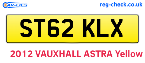 ST62KLX are the vehicle registration plates.