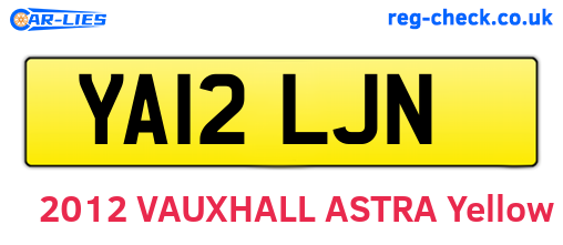 YA12LJN are the vehicle registration plates.