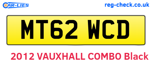MT62WCD are the vehicle registration plates.
