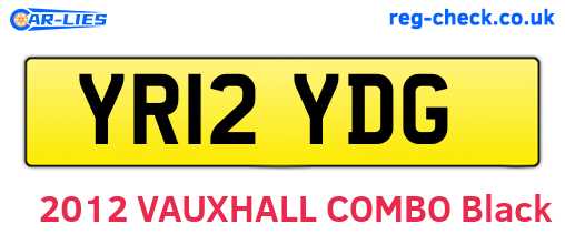 YR12YDG are the vehicle registration plates.