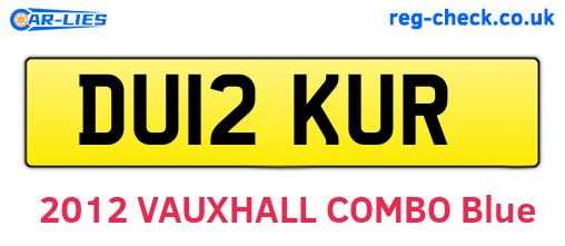 DU12KUR are the vehicle registration plates.