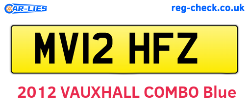 MV12HFZ are the vehicle registration plates.