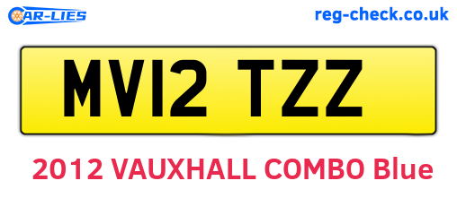 MV12TZZ are the vehicle registration plates.