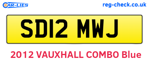 SD12MWJ are the vehicle registration plates.