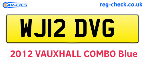 WJ12DVG are the vehicle registration plates.