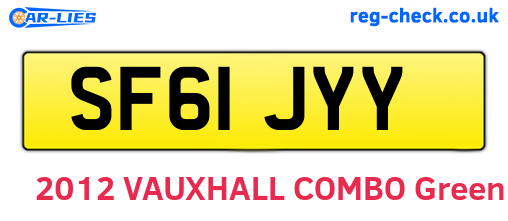 SF61JYY are the vehicle registration plates.