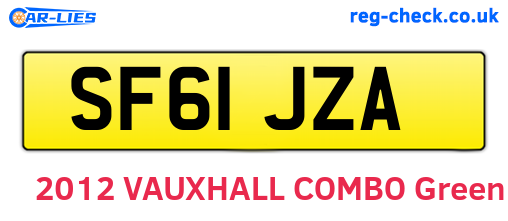 SF61JZA are the vehicle registration plates.