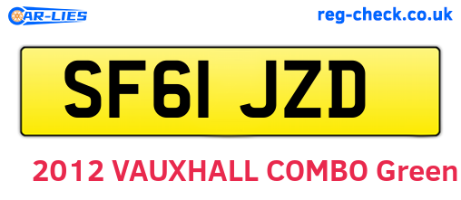 SF61JZD are the vehicle registration plates.