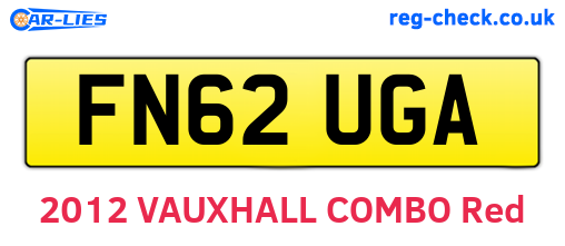 FN62UGA are the vehicle registration plates.