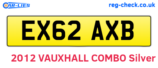 EX62AXB are the vehicle registration plates.