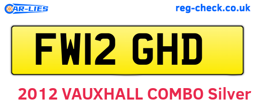 FW12GHD are the vehicle registration plates.