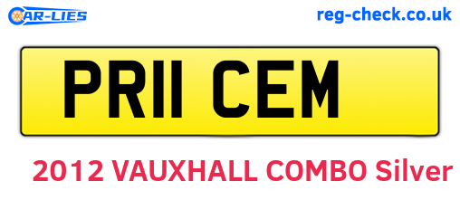PR11CEM are the vehicle registration plates.