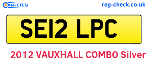 SE12LPC are the vehicle registration plates.