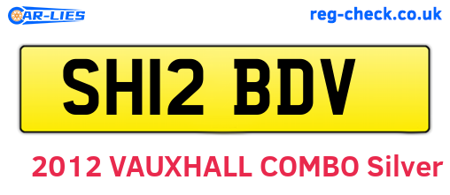 SH12BDV are the vehicle registration plates.