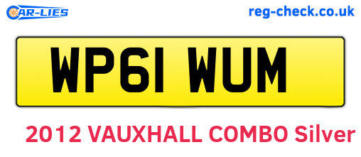 WP61WUM are the vehicle registration plates.