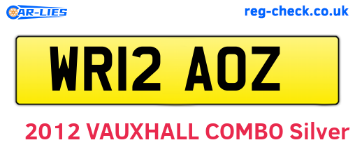 WR12AOZ are the vehicle registration plates.