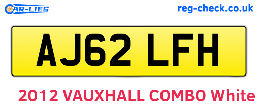 AJ62LFH are the vehicle registration plates.